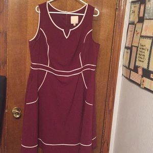 Mod cloth burgundy dress with pockets;)